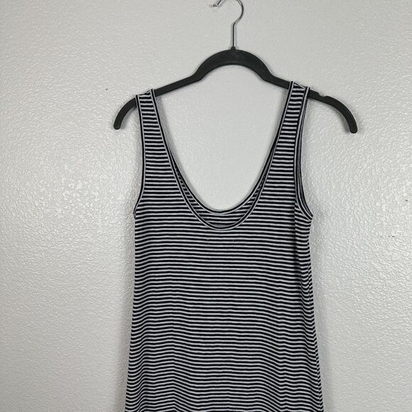 J Crew Dress Women XXS Blue White Stripe Scoop Neck Tank Midi Coastal Preppy - Picture 5 of 8